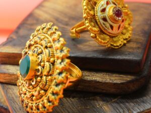 Gold Kundan Rings
