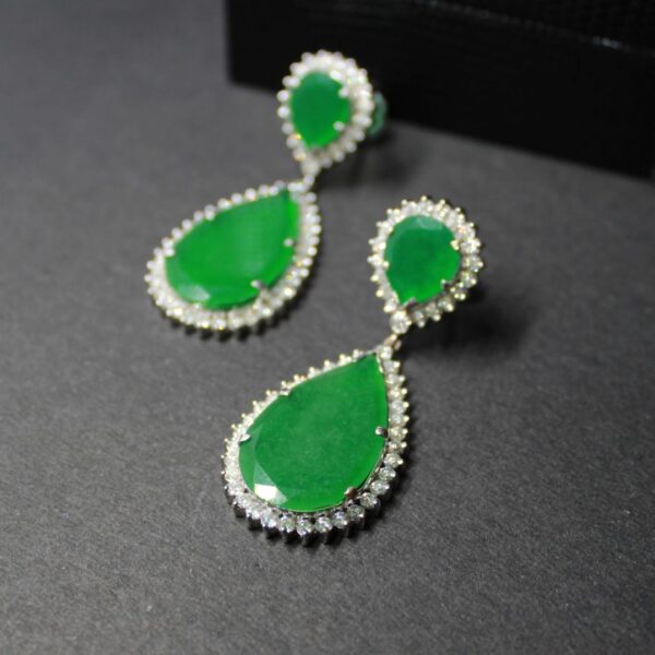 Green Diamond Earrings