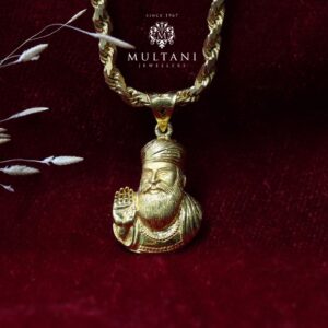 Guru Nanak Dev Gold Pendant and Chain