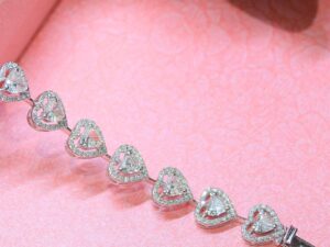 Heart Shaped Diamond Bracelet