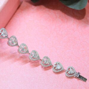 Heart Shaped Diamond Bracelet