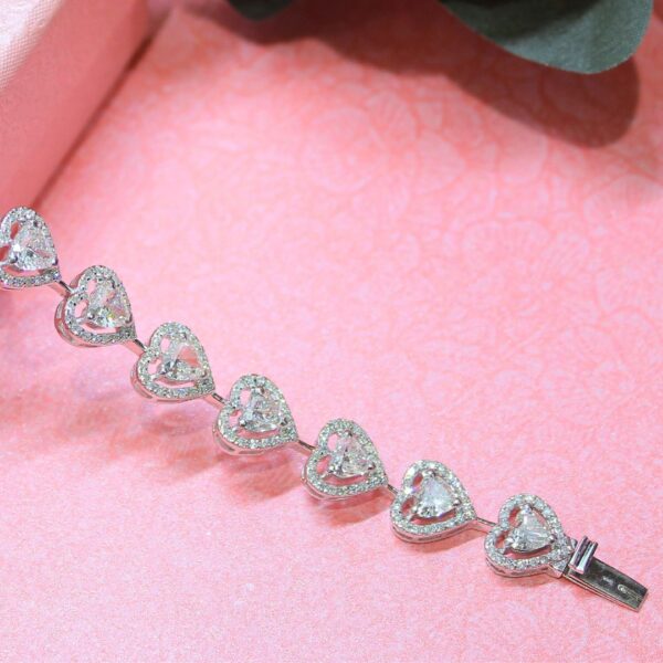 Heart Shaped Diamond Bracelet