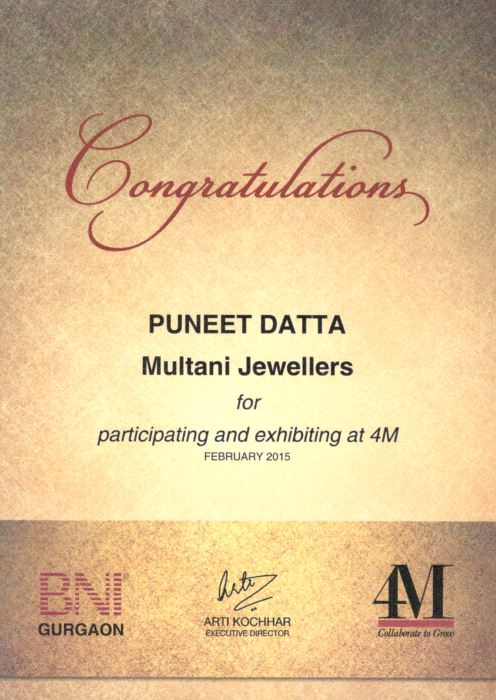 Congratulations Puneet Datta Multani Jewellers