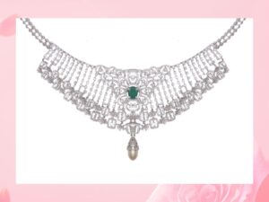 Floral Designer Bridal Choker Necklace Set for Women