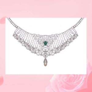 Floral Designer Bridal Choker Necklace Set for Women