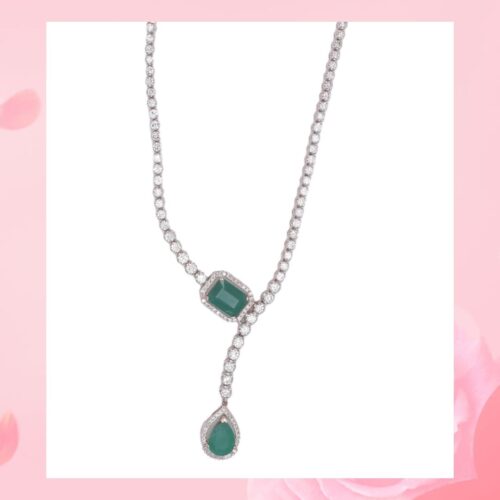 green emerald stone necklace