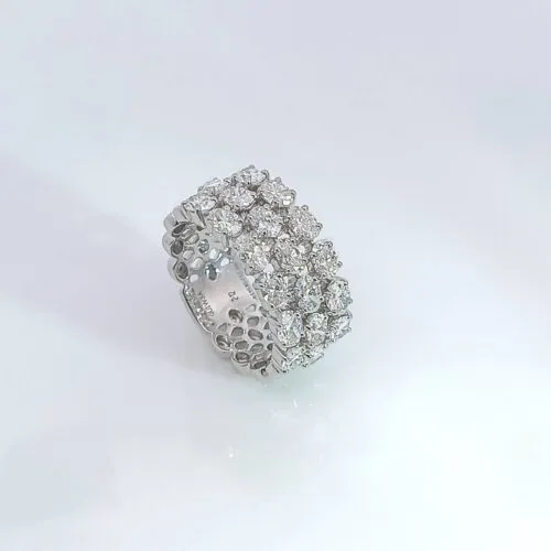 3 Row Diamond Band