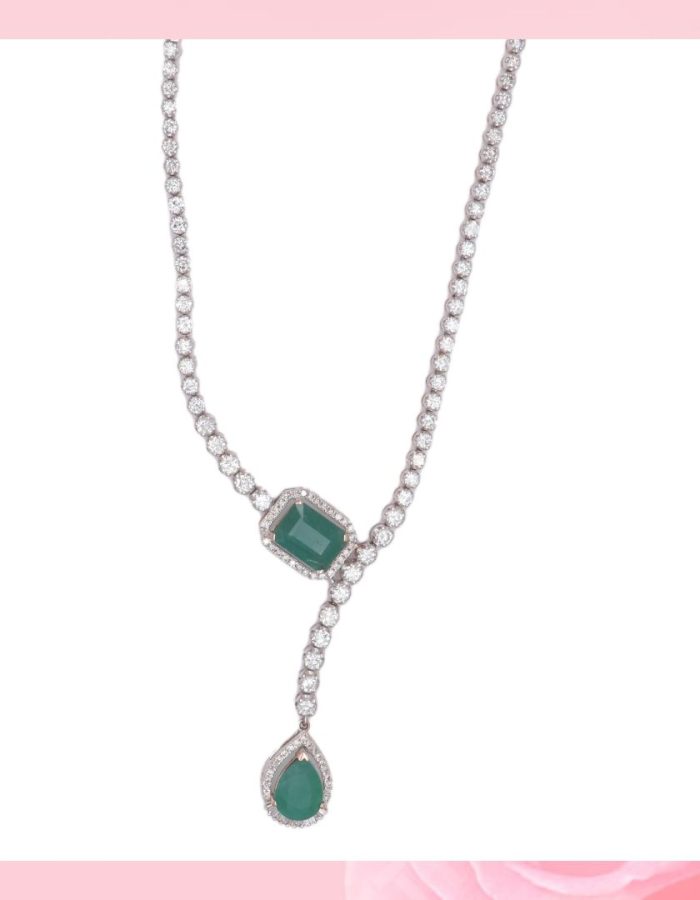 green emerald stone necklace